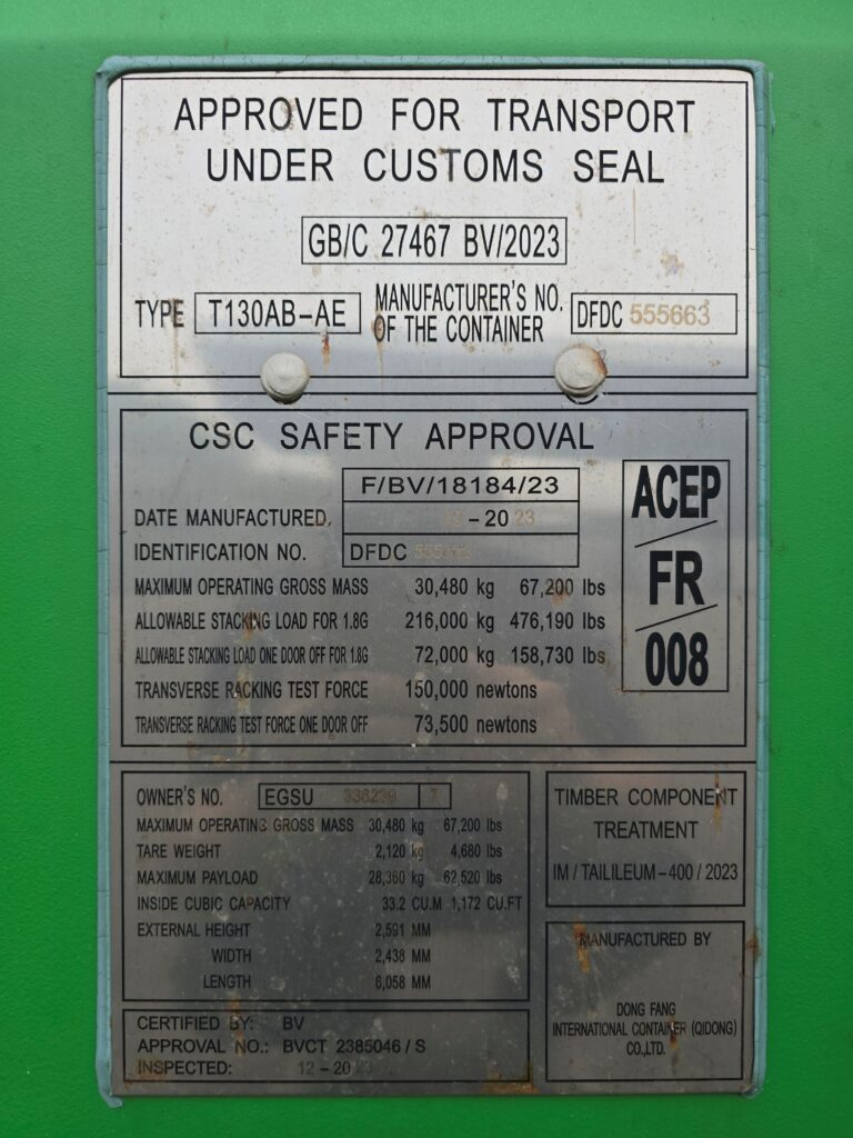 CSC Plate Recercification | ThaiReefer Group